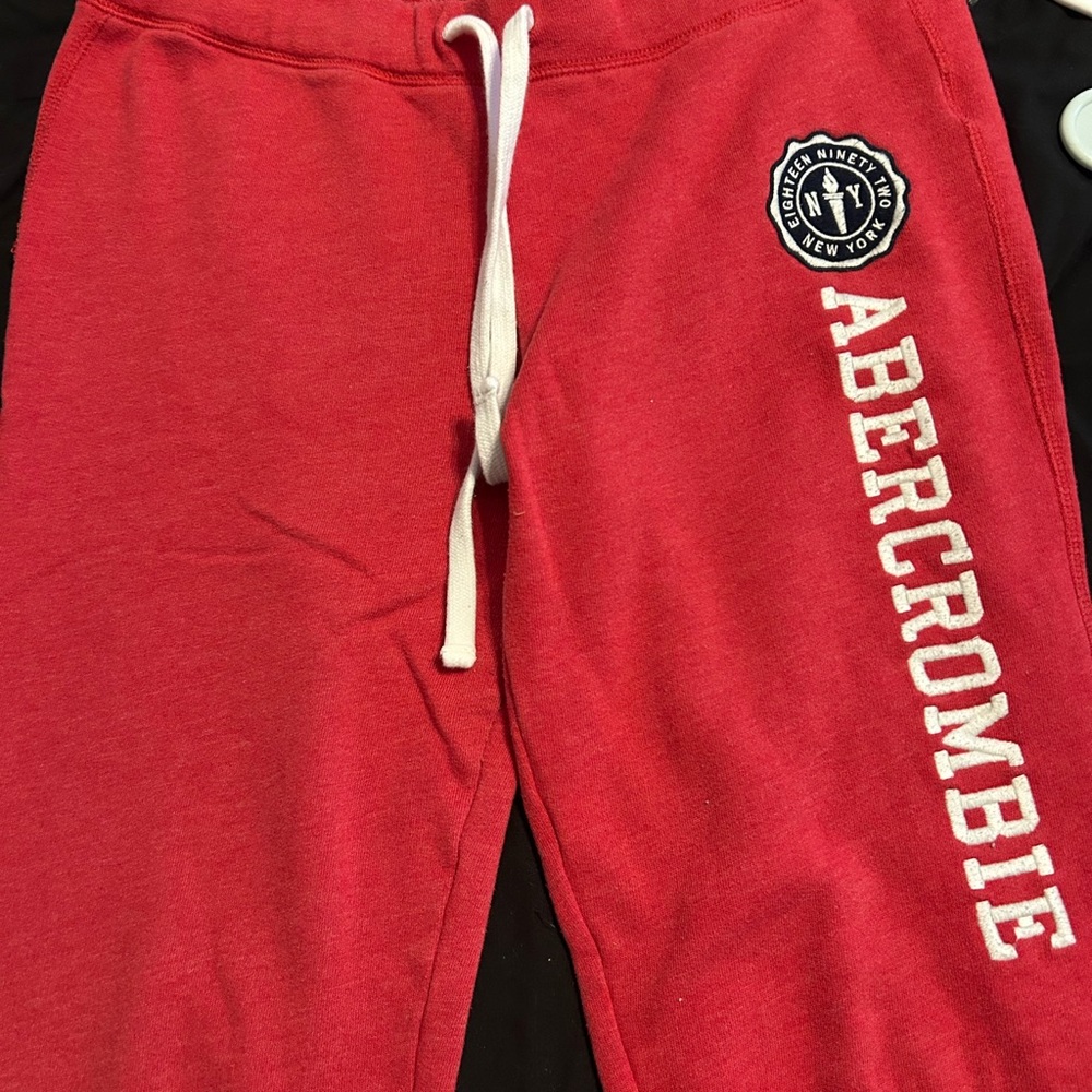 Abercrombie & Fitch Red Straight Leg Pants